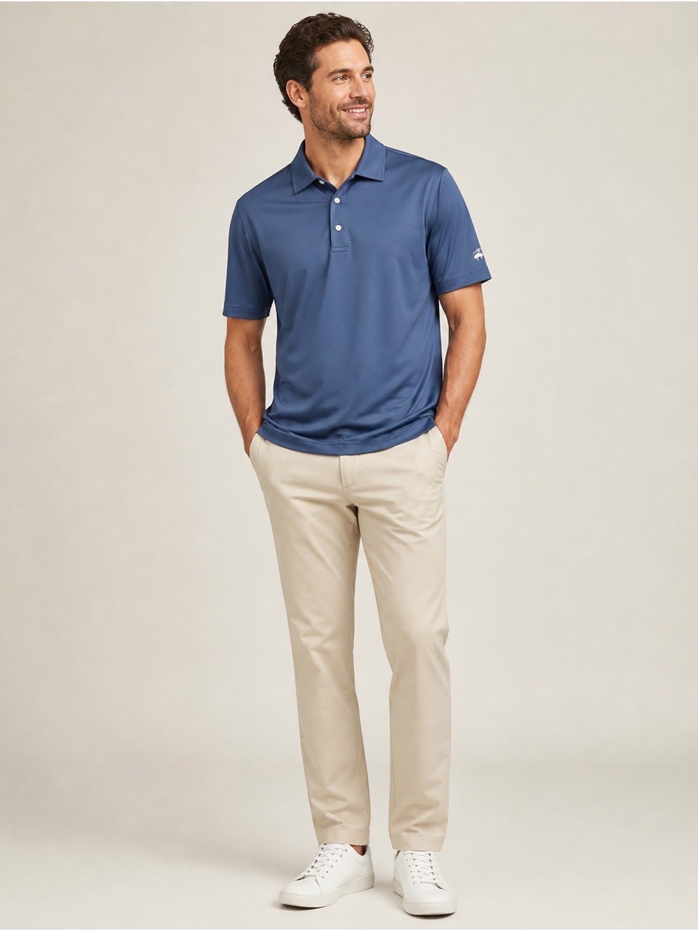 Brooks Brothers Men’s Performance Polo Shirt Large Blue Stretch NWT $98.50